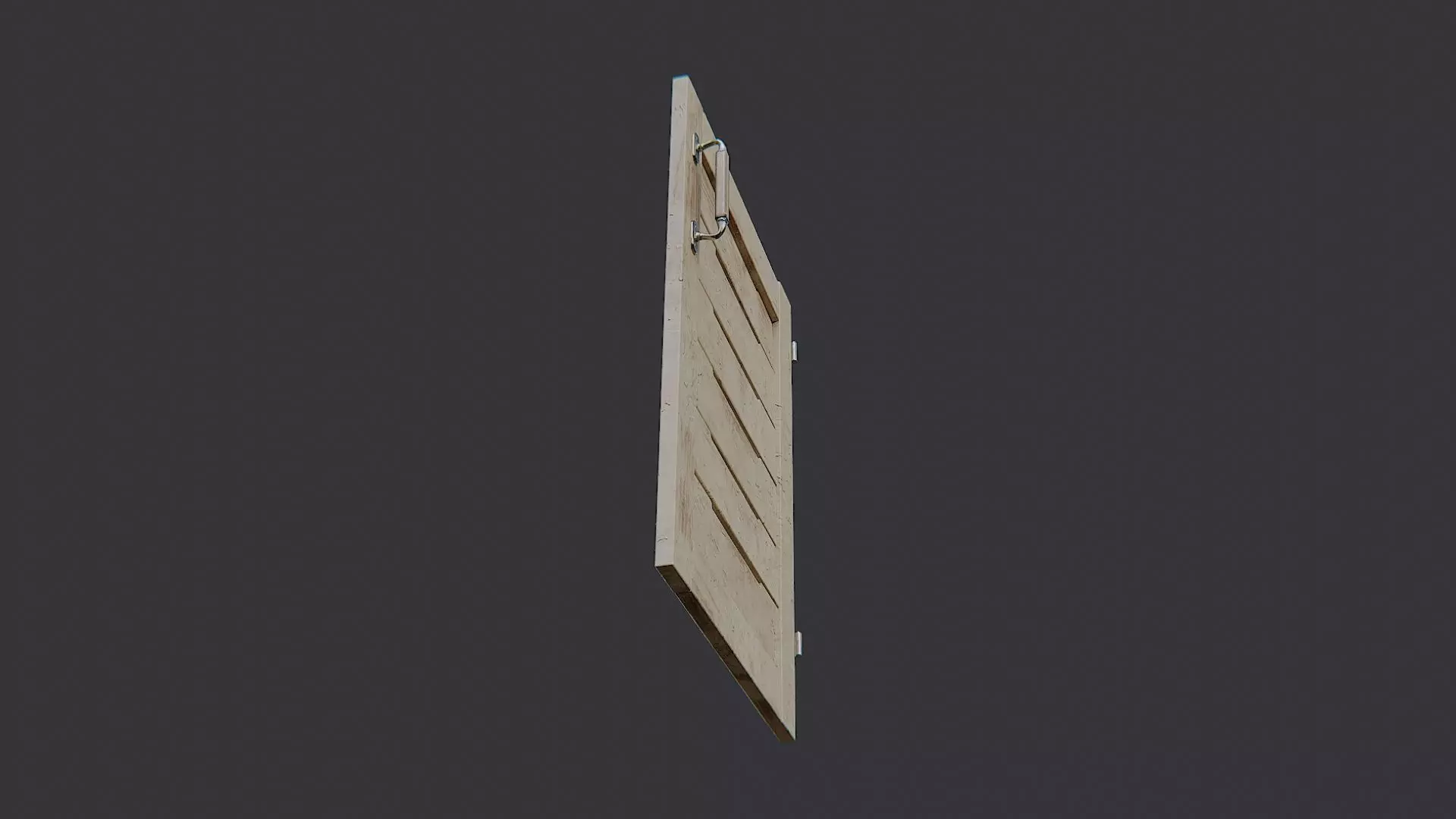 Kitchen Cabinet Door Right Rustic Wood Low-poly 3D model_5