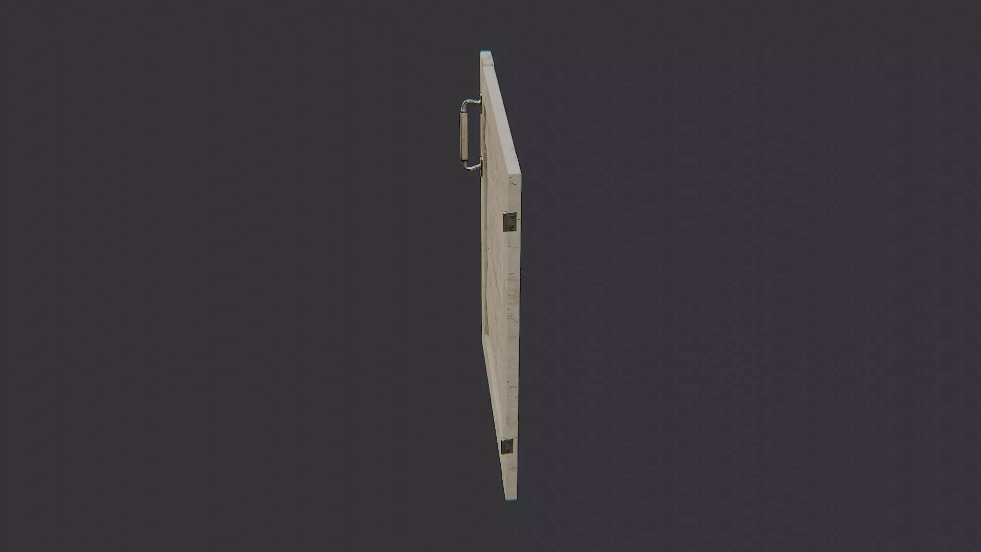 Kitchen Cabinet Door Right Rustic Wood Low-poly 3D model_3