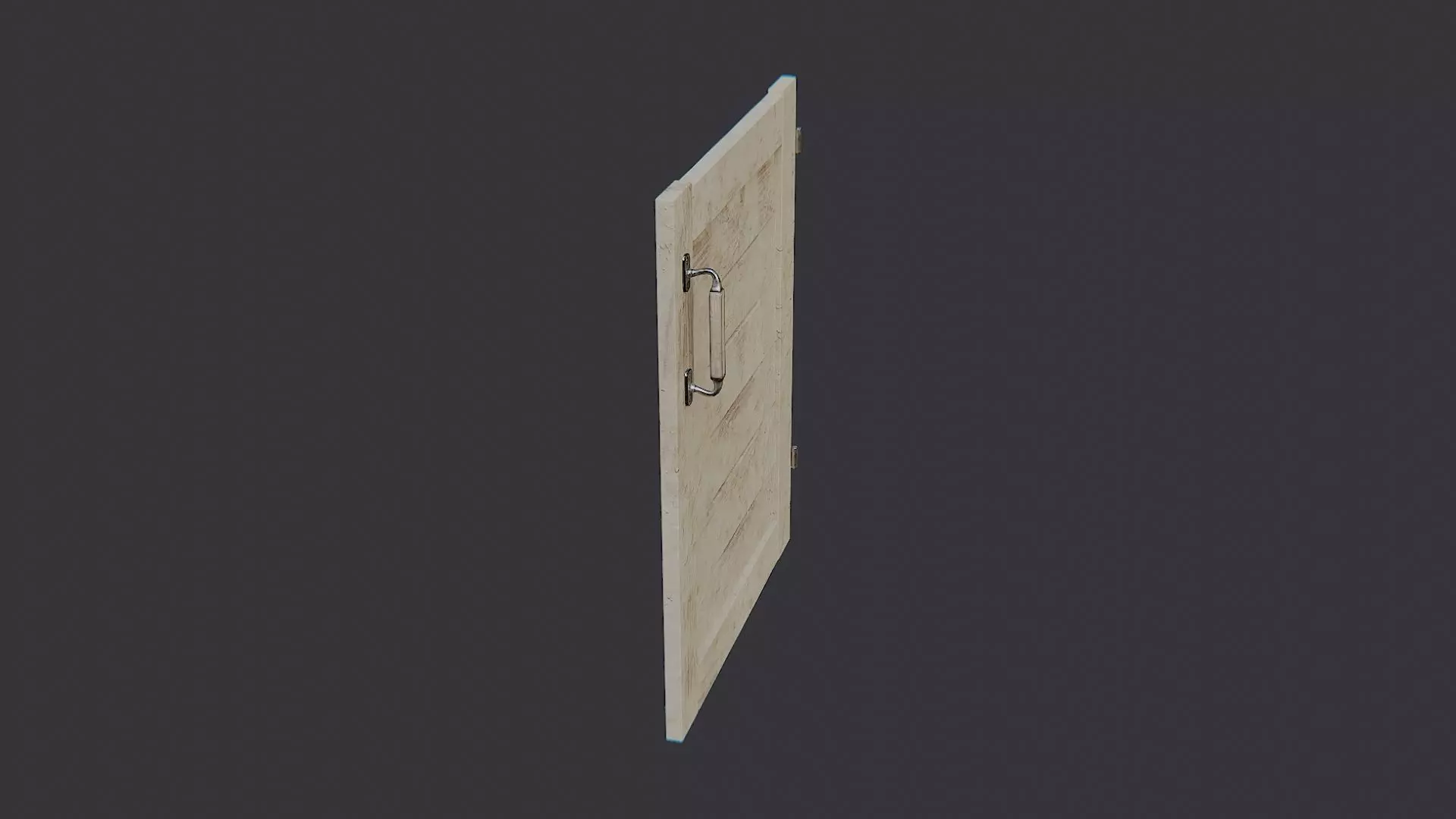 Kitchen Cabinet Door Right Rustic Wood Low-poly 3D model_0