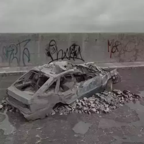 destroyed car 074 am165 3D model