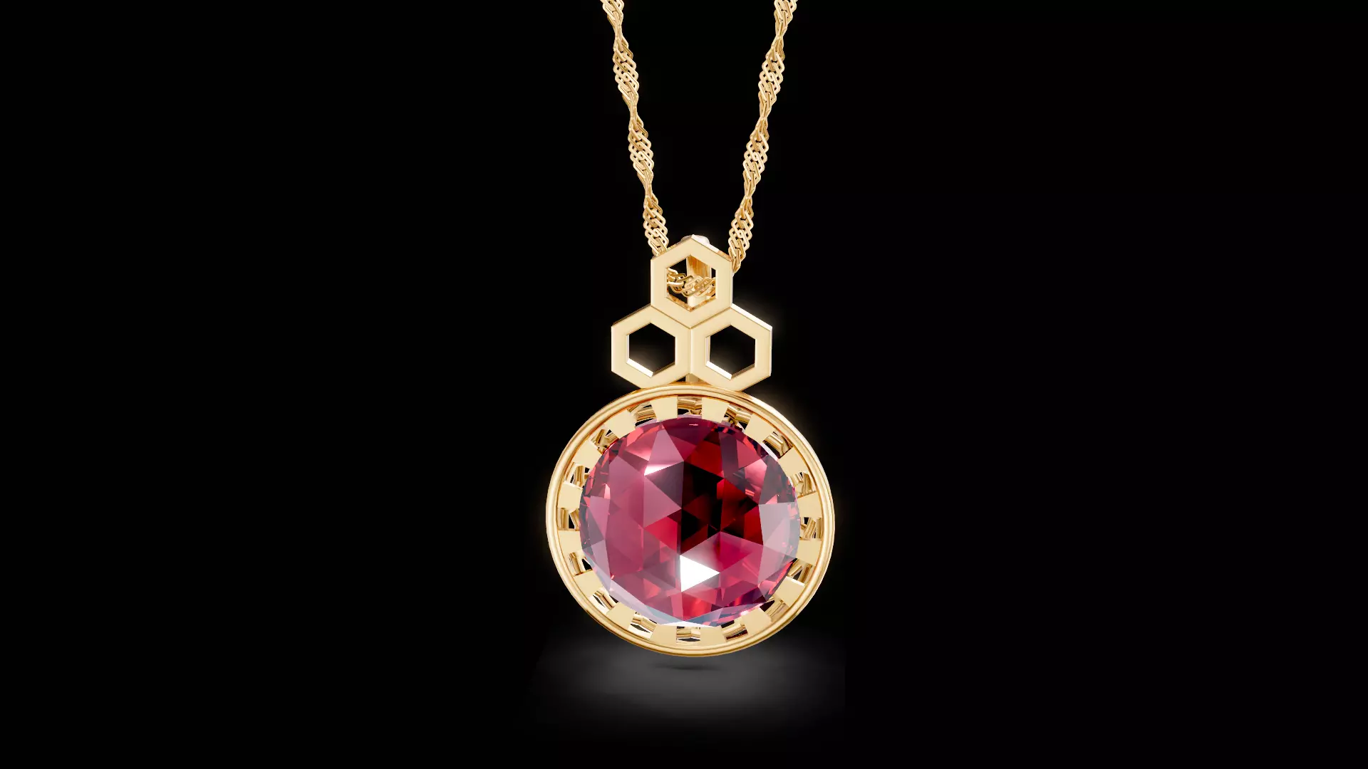 HexaFlare Pendant 3D print model_0