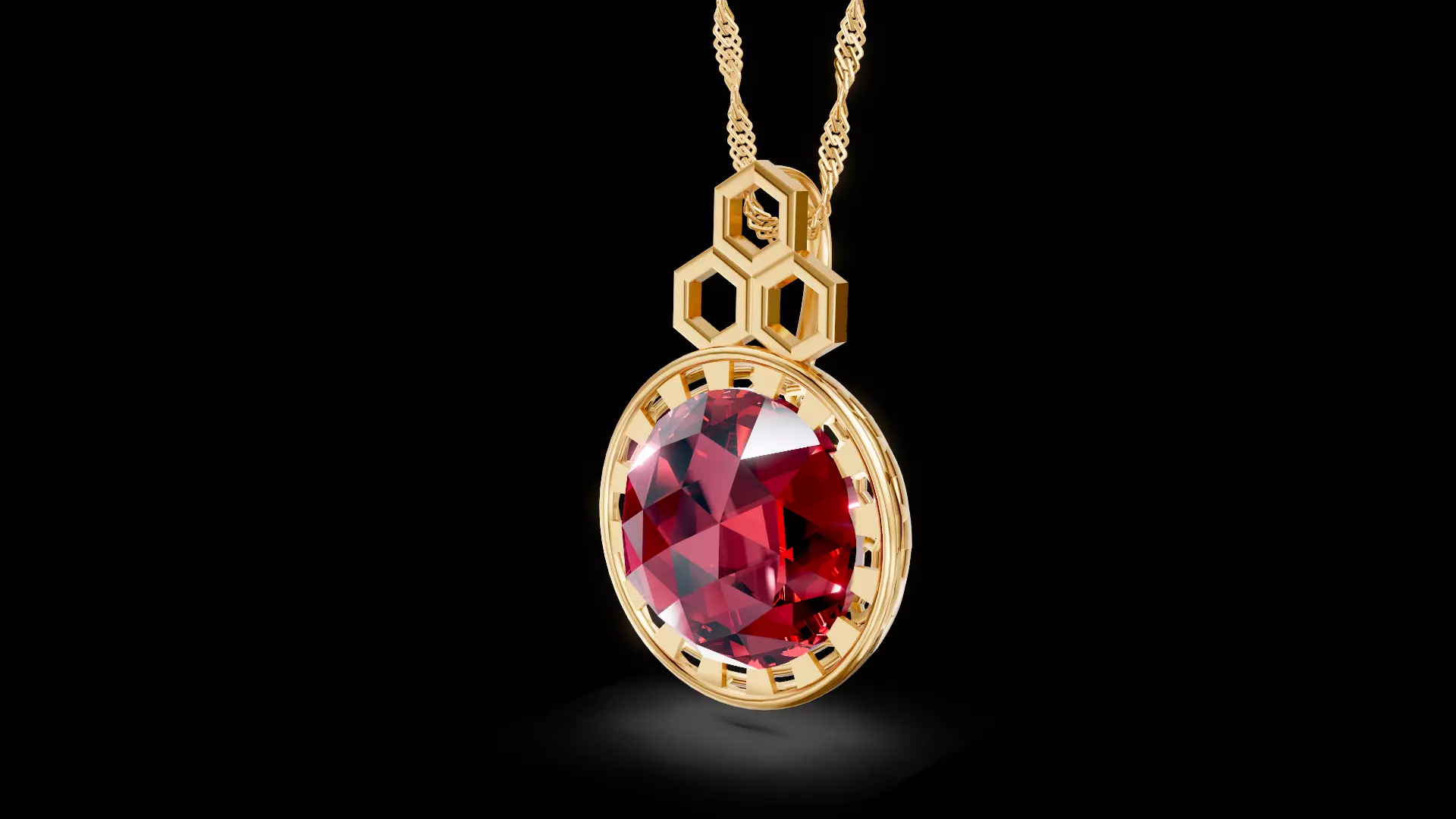 HexaFlare Pendant 3D print model_1