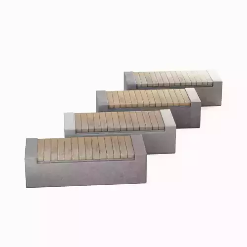 Outdoor Concrete Bench Set
