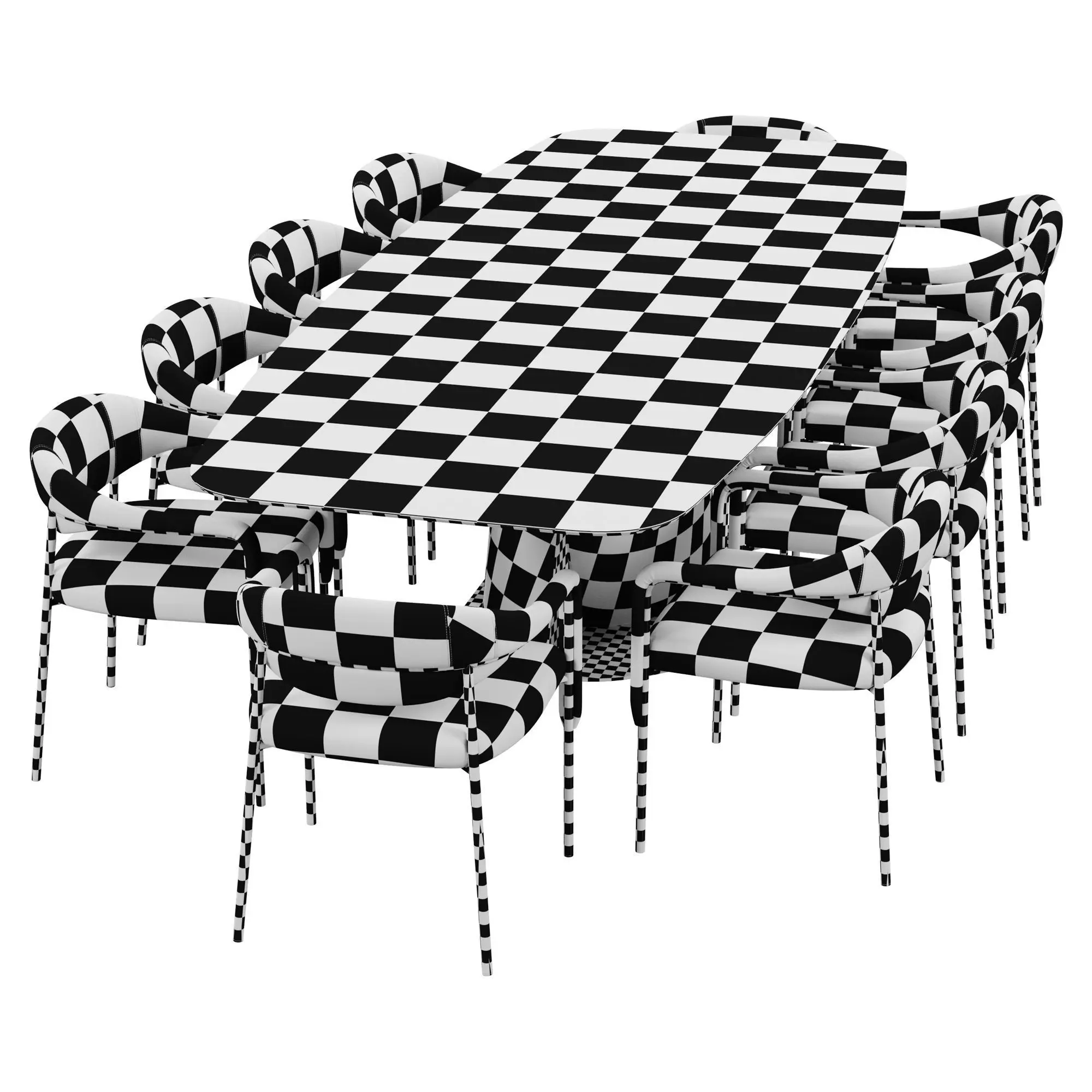 Dining set Gamma 3D model_4