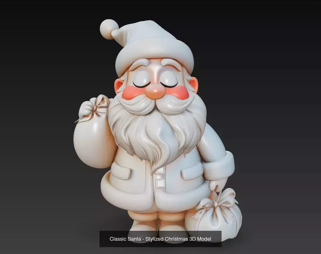 Santa Collection - Stylized Christmas 3D Model Bundle _2