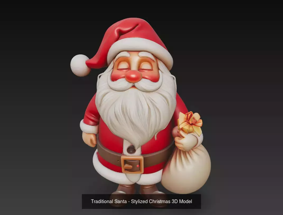 Santa Collection - Stylized Christmas 3D Model Bundle _3