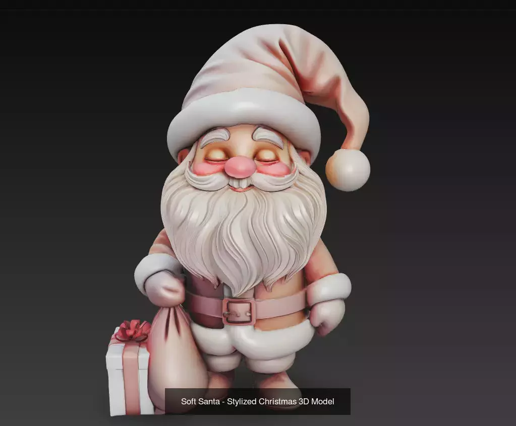 Santa Collection - Stylized Christmas 3D Model Bundle _1