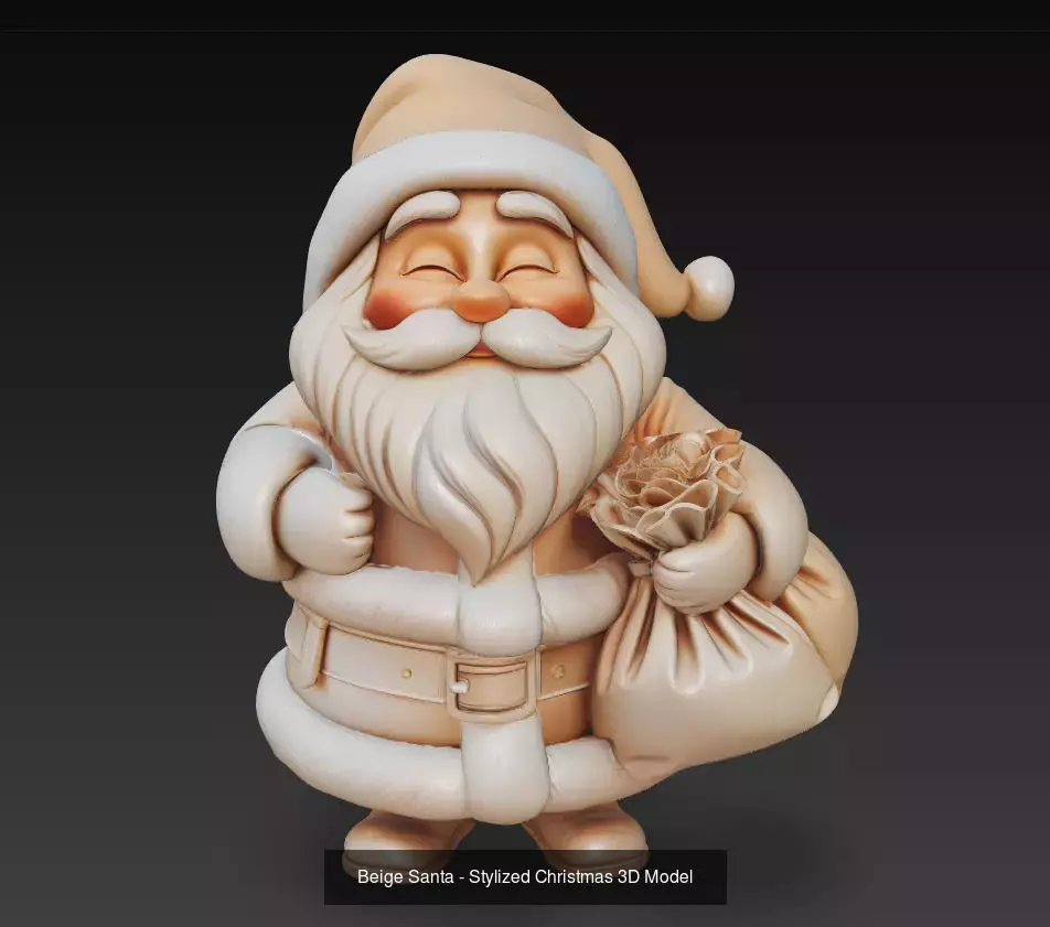 Santa Collection - Stylized Christmas 3D Model Bundle _4
