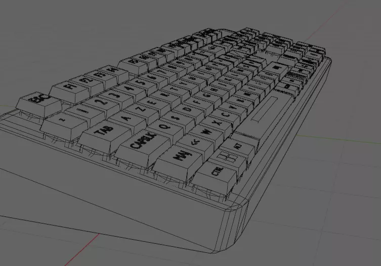 Gaming Keyboard RGB low poly game ready Free low-poly 3D model_12