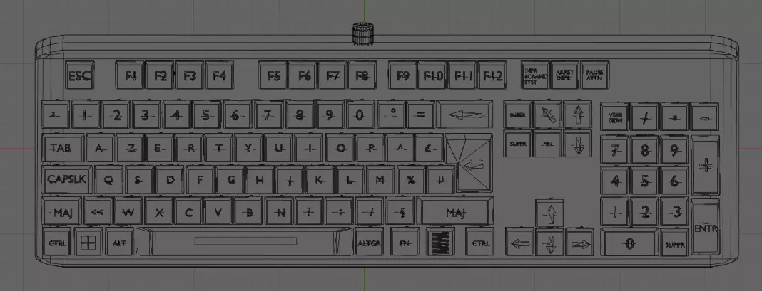 Gaming Keyboard RGB low poly game ready Free low-poly 3D model_11