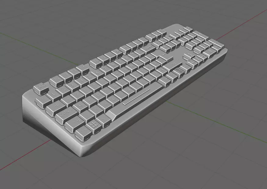 Gaming Keyboard RGB low poly game ready Free low-poly 3D model_9