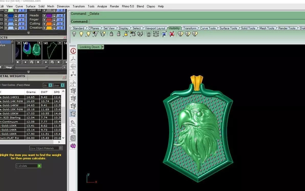 Erkek Kartal Kolye 3D print model_6