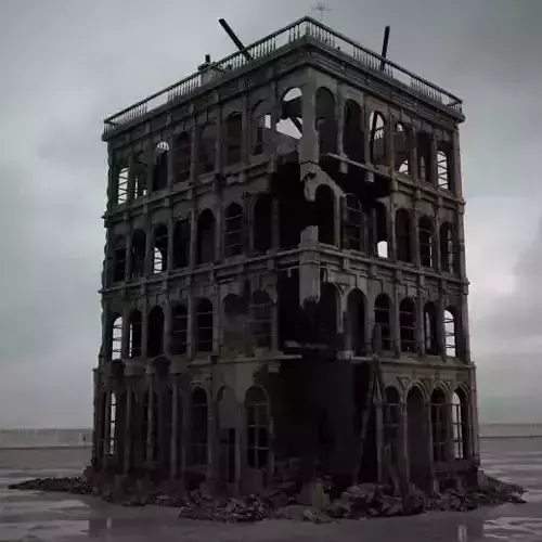 destroyed building 091 am165