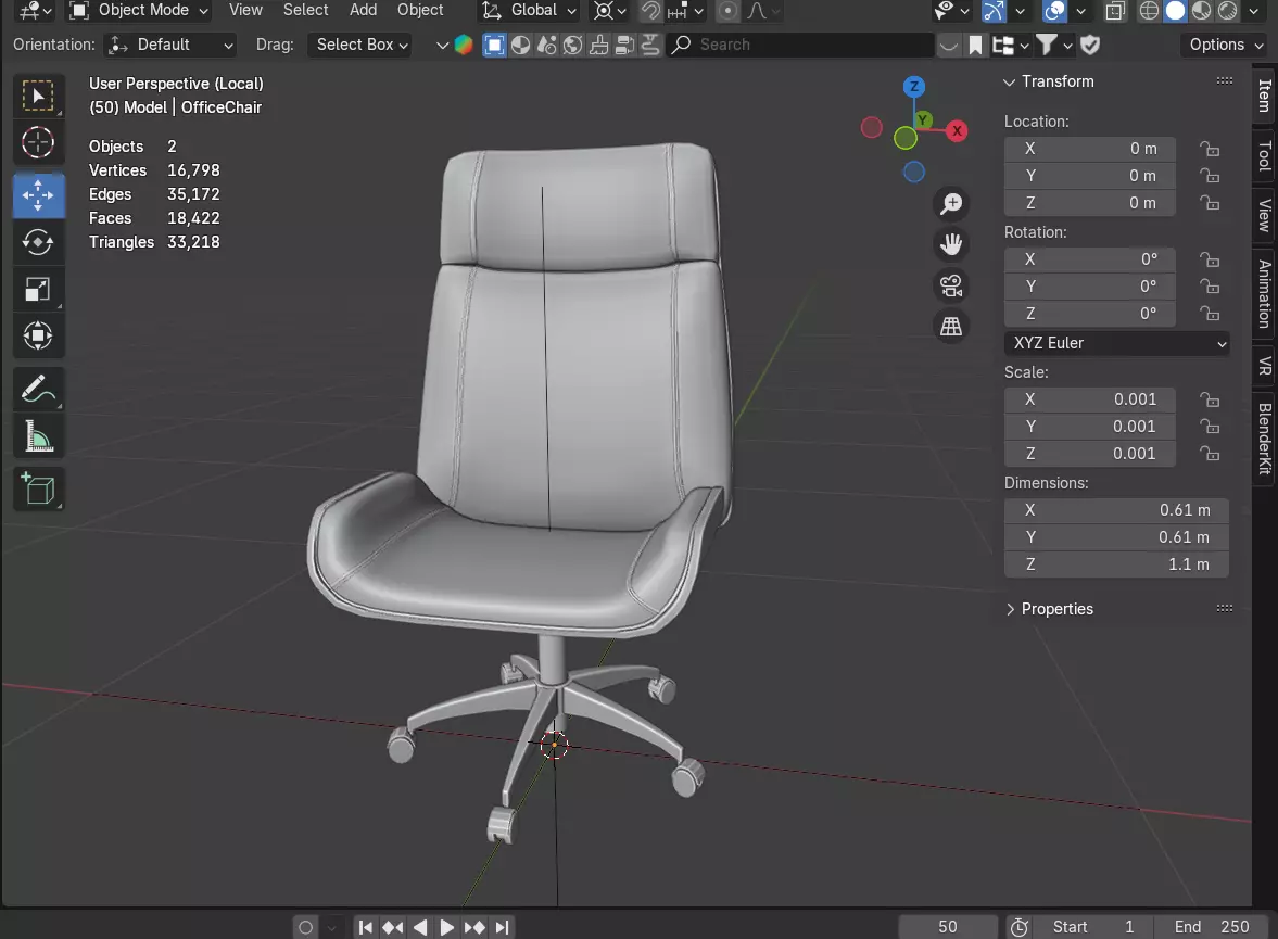 Executive Office Chair 3D model_12
