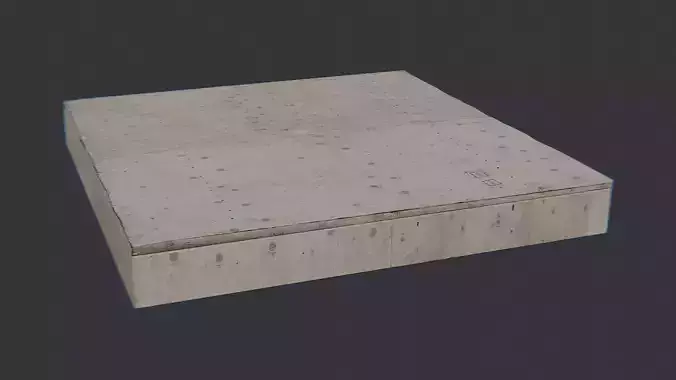 Concrete Floor Panel with Wood Rail Texture