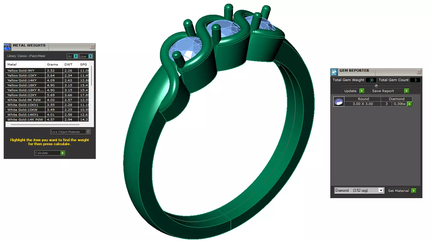 twisted trinity  band  3D print model_5