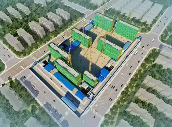 Urban Residential Construction Site