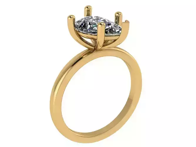 bend head  pear shape solitaire 