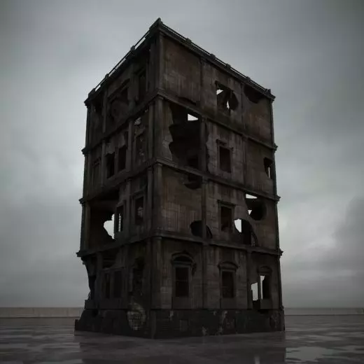 destroyed building 098 am165 3D model_0