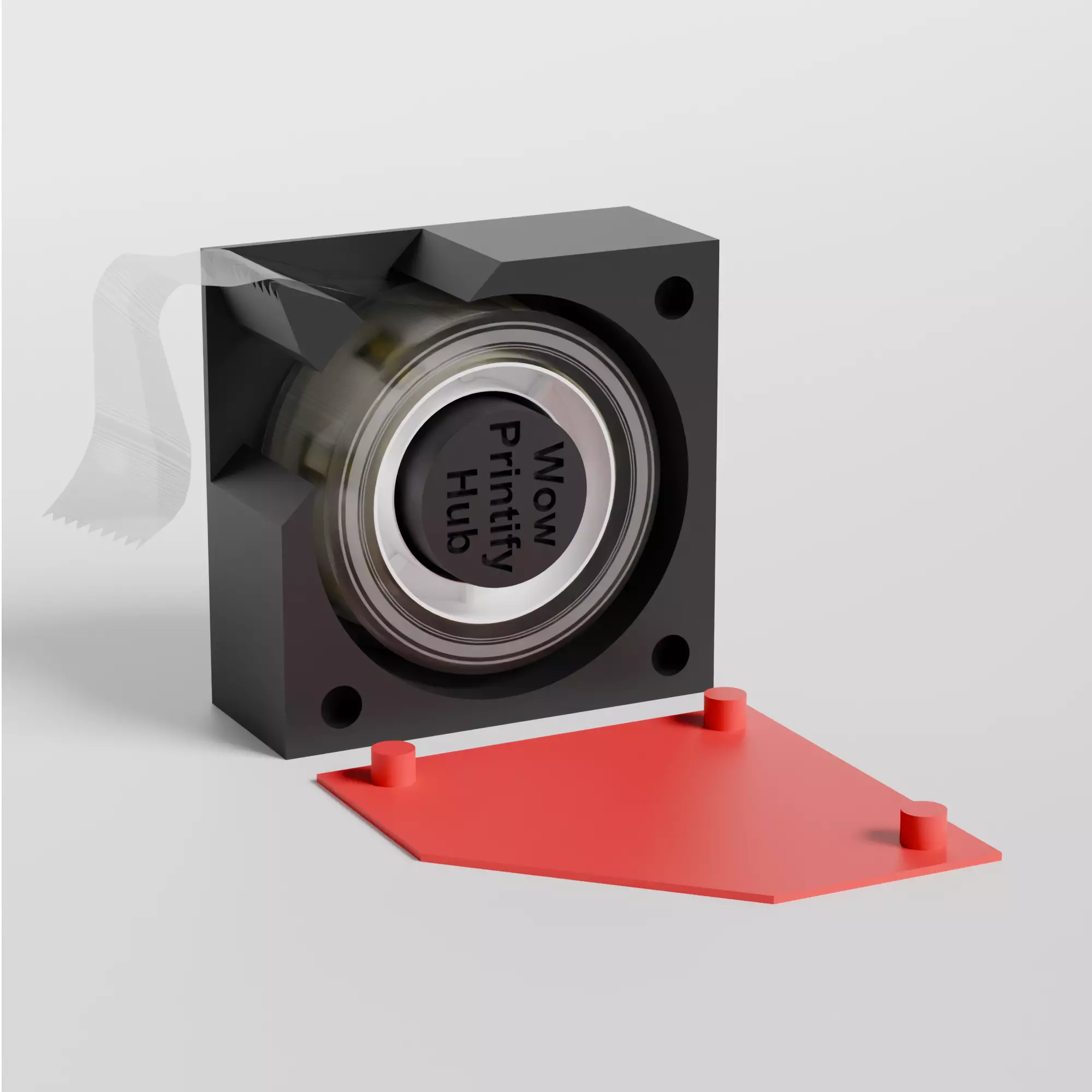 Small Clear cotch Tape Dispenser STL Handheld Easy Grip 3D print model_1