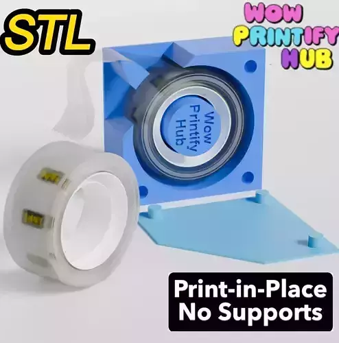 Small Clear cotch Tape Dispenser STL Handheld Easy Grip 3D print model