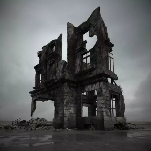 destroyed building 099 am165 3D model_0