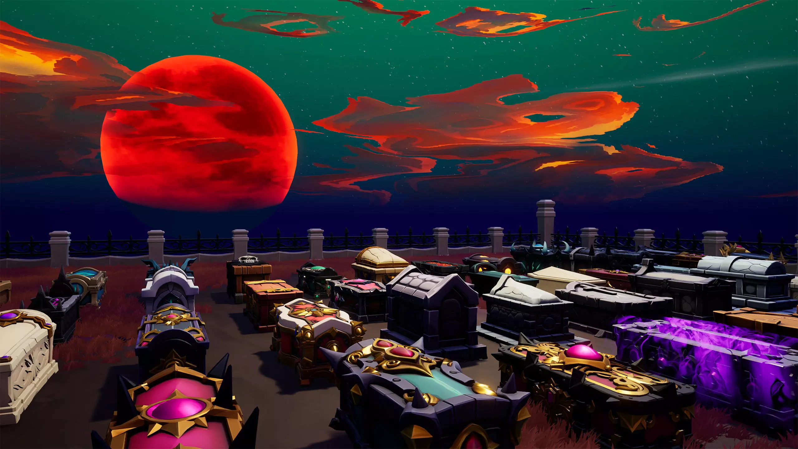 48 Stylized Coffin Pack - Lowpoly and Gameready - FBX and UE Low-poly 3D model_7