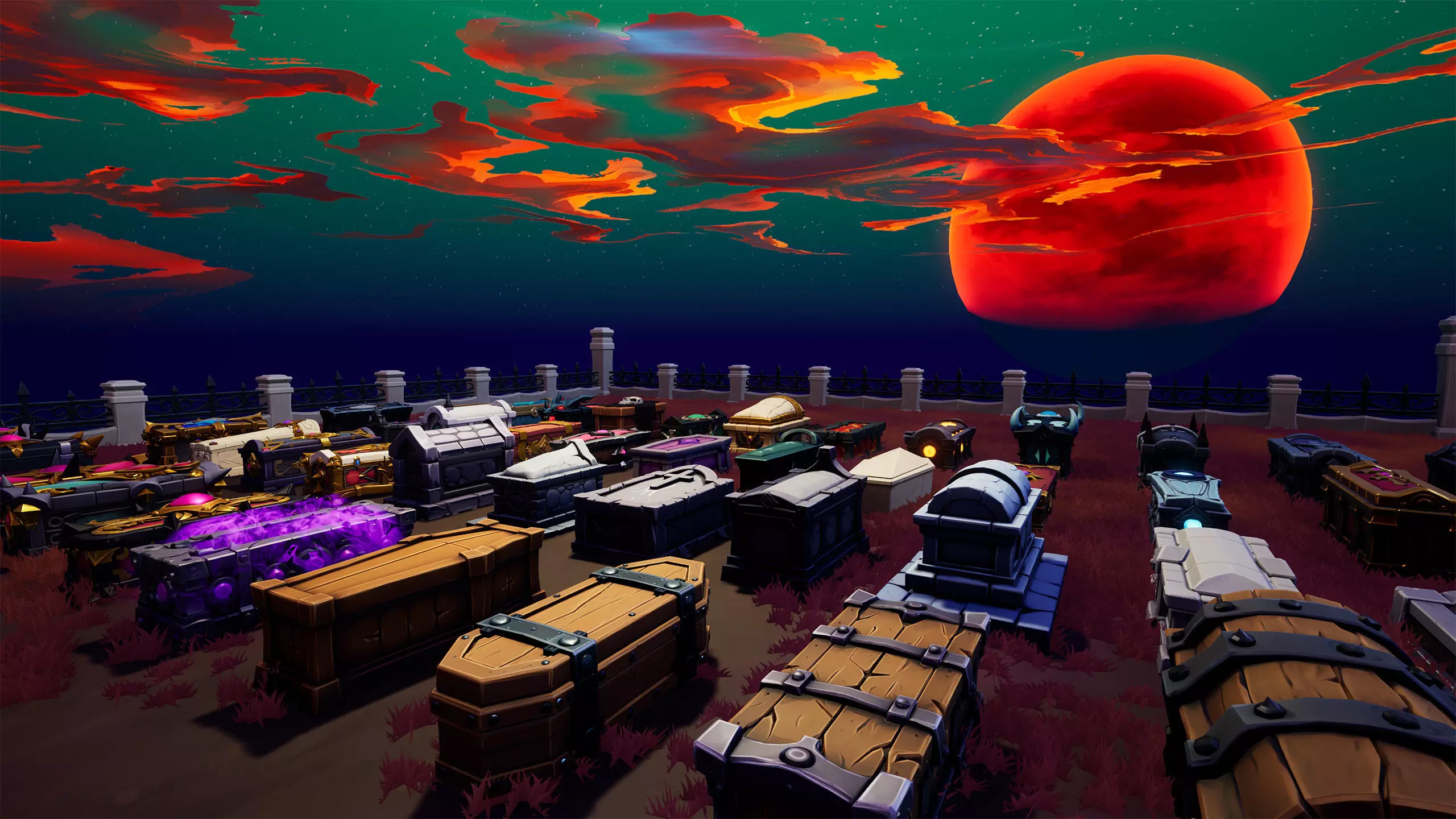 48 Stylized Coffin Pack - Lowpoly and Gameready - FBX and UE Low-poly 3D model_8