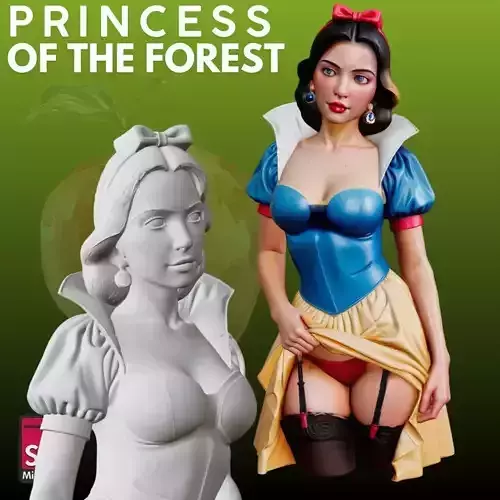 Fantasy Princess Busto STL Enchanting 3D Model
