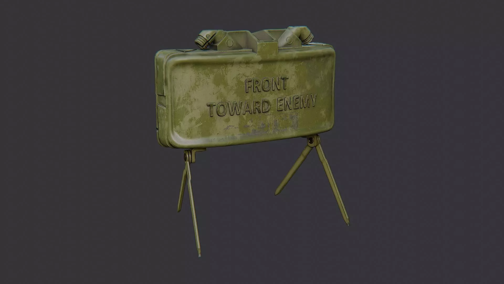 Claymore Anti Personnel Mine Low-poly 3D model_2
