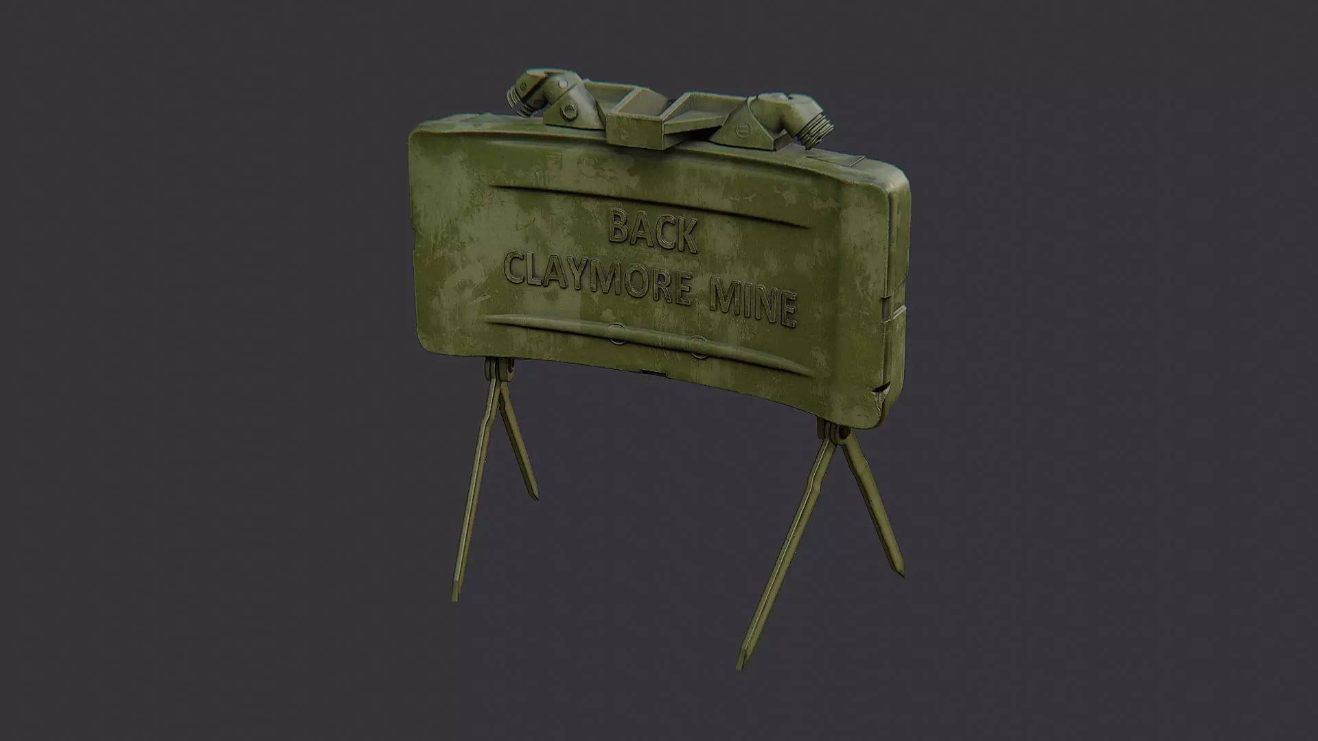 Claymore Anti Personnel Mine Low-poly 3D model_1
