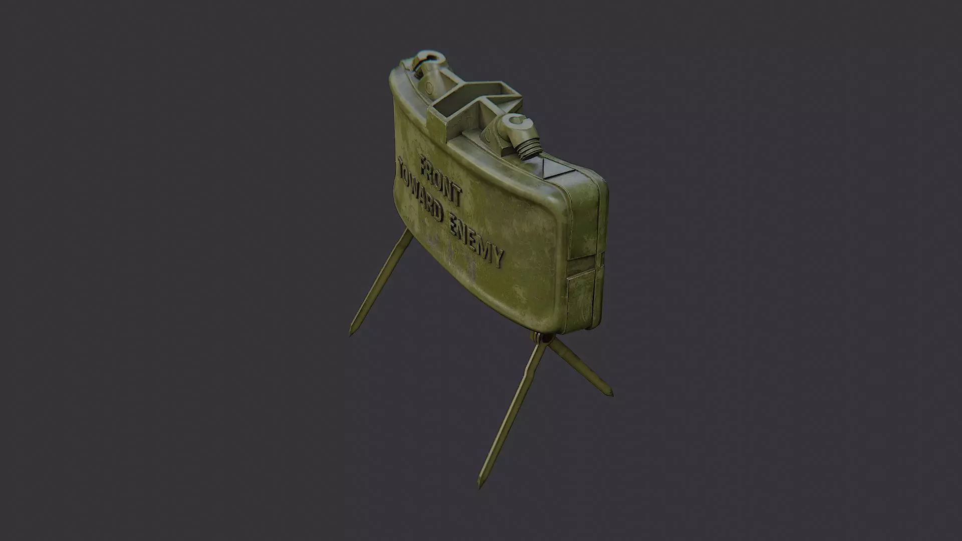 Claymore Anti Personnel Mine Low-poly 3D model_3