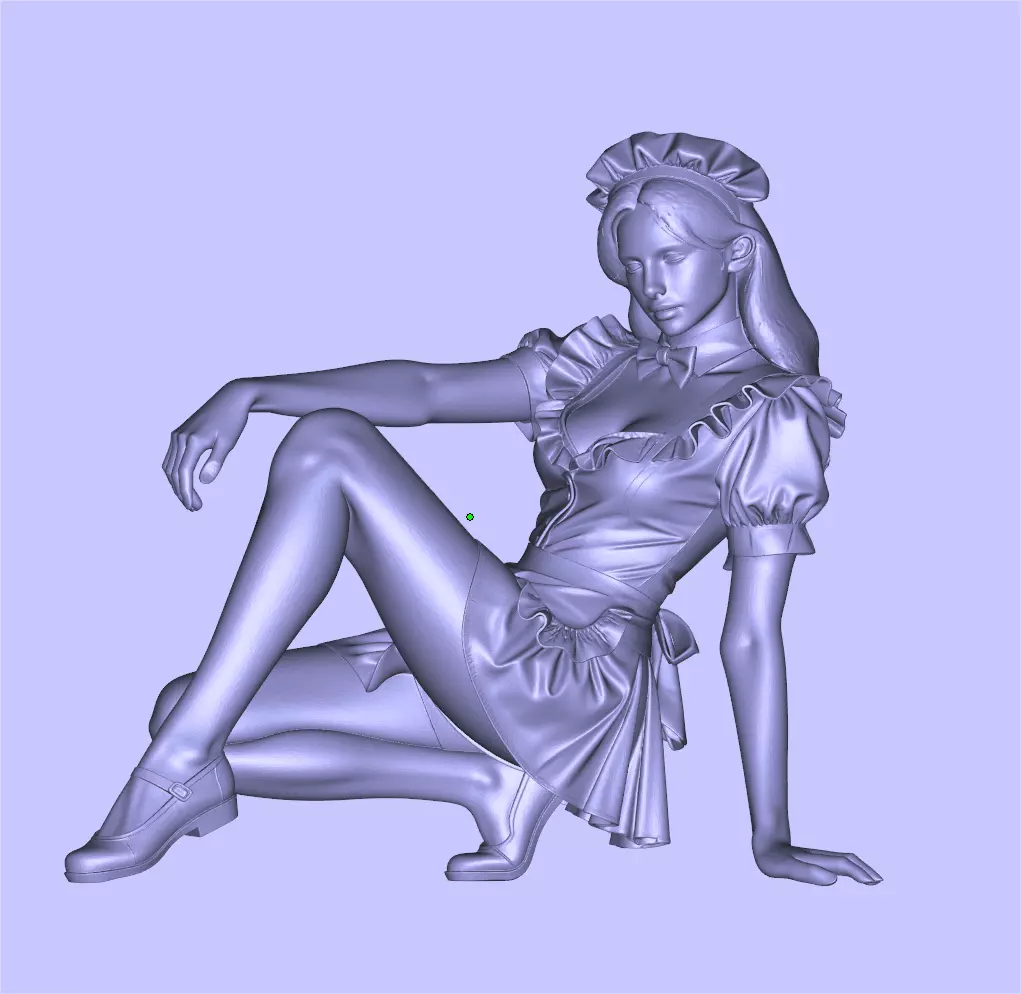 pretty girl 3D print model_0