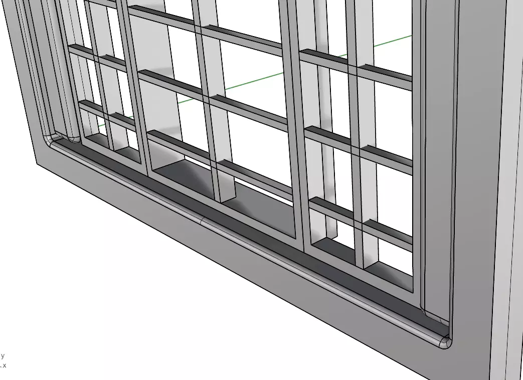 Gothic Stone Window 3D Model 3D model_5