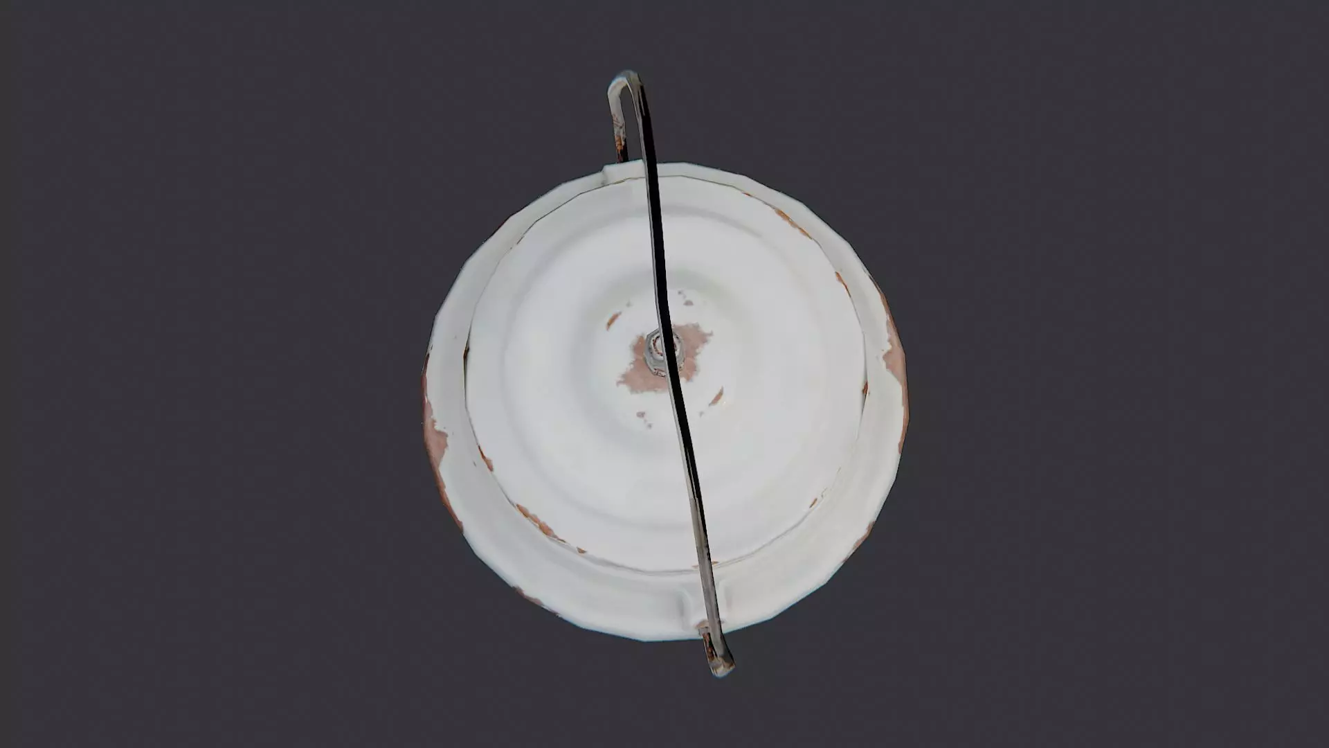 Gas Lantern on Trench Blue Metal Low-poly 3D model_4