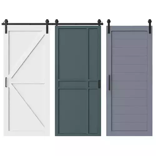 Sliding barn doors 2 3D model