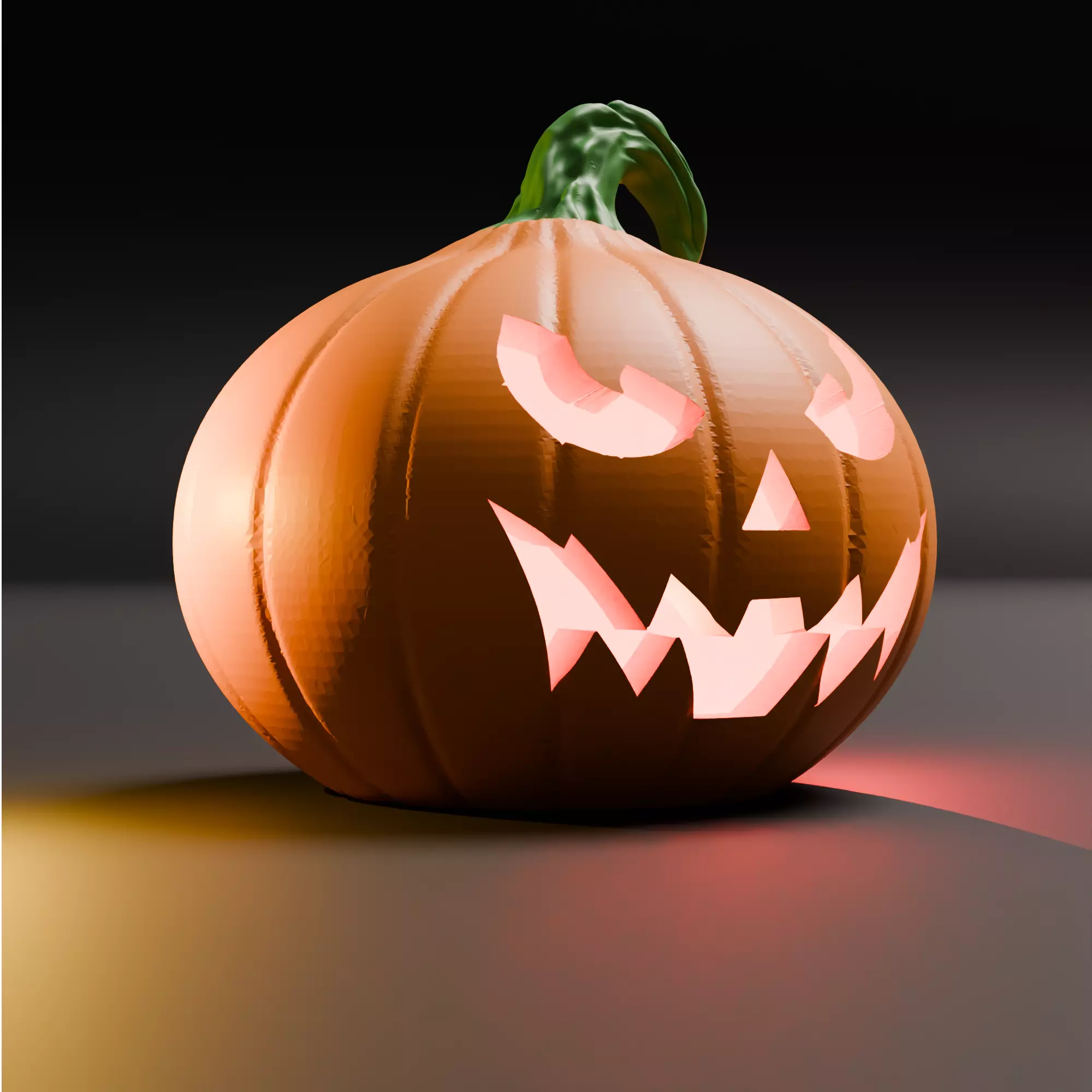 Pumpkin Jack O Lantern STL File 3D print model_1