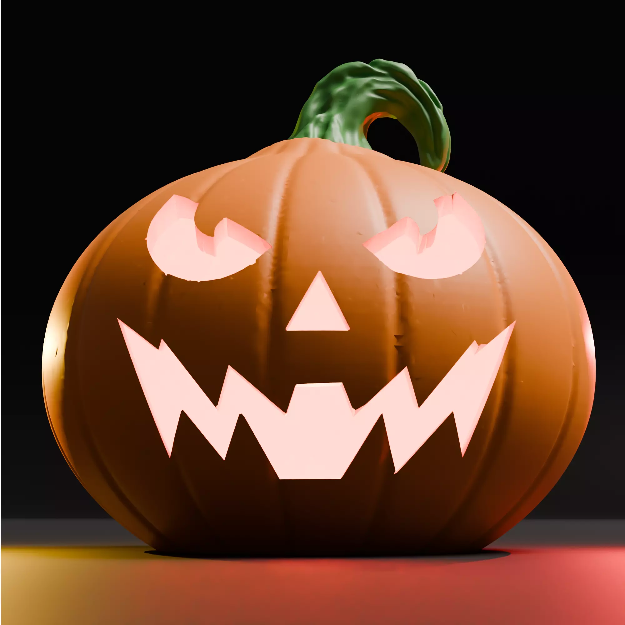Pumpkin Jack O Lantern STL File 3D print model_2