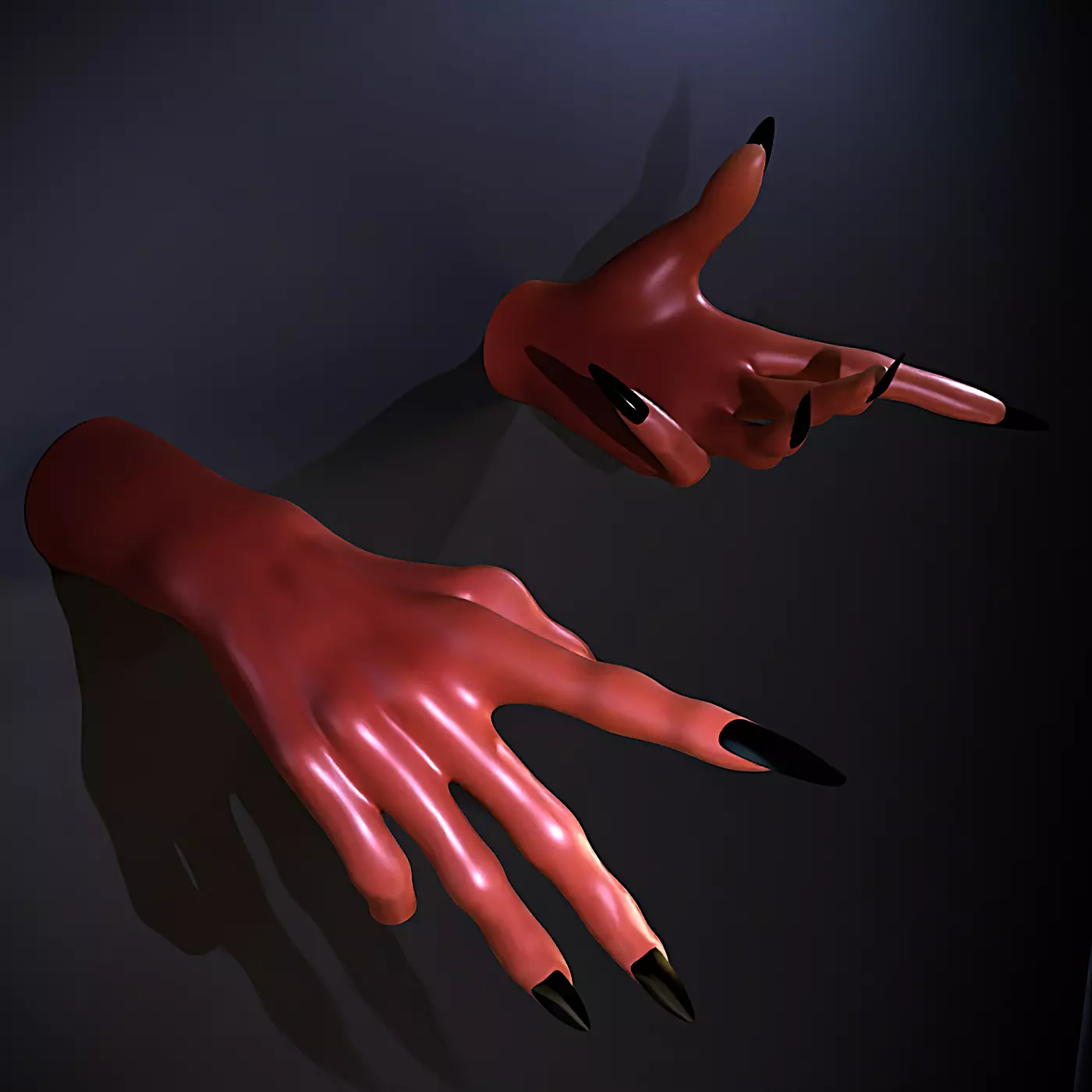 Witch Hand STL Spooky Wall Hand Prop for Halloween  3D print model_4