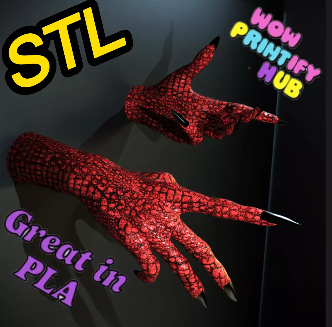 Witch Hand STL Spooky Wall Hand Prop for Halloween  3D print model_0