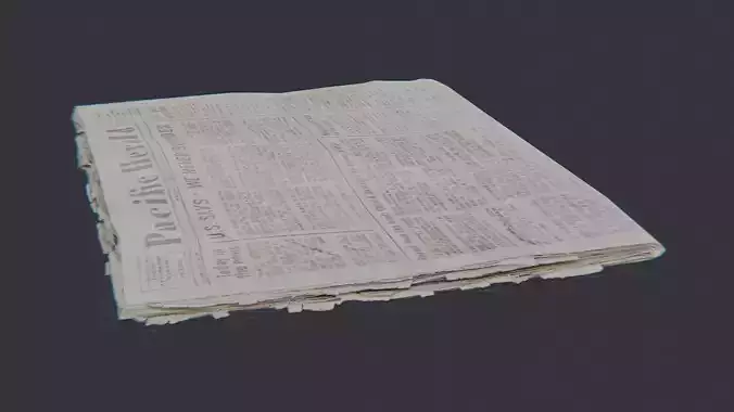 Newspaper Prop with Border Edges