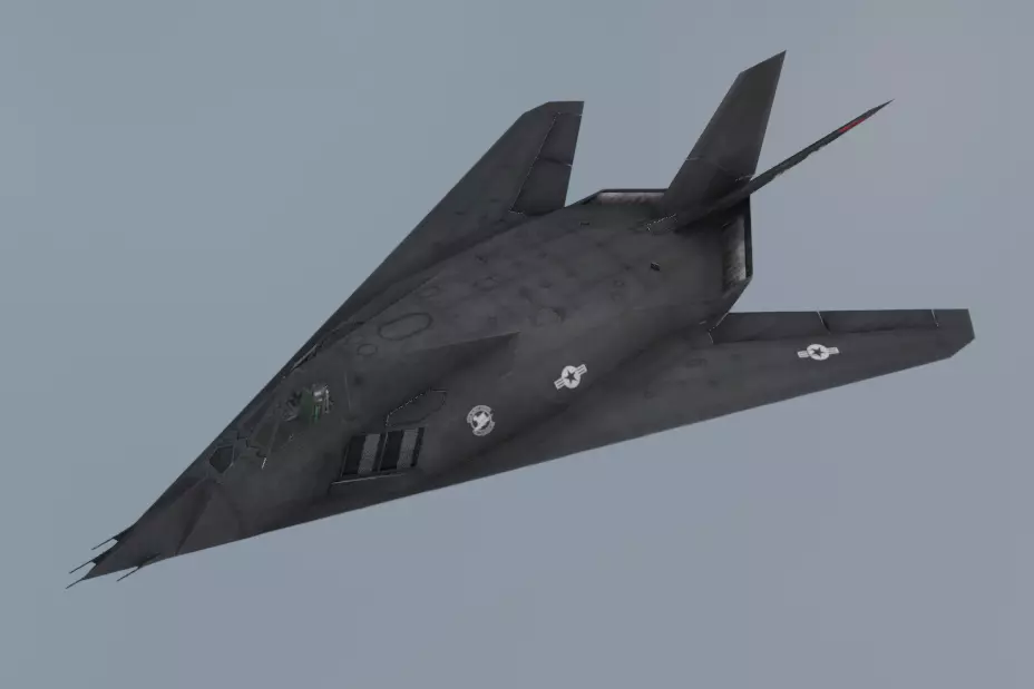 Lockheed F-117 Nighthawk  Stealth Attack Aircraft 3D Model Low-poly 3D model_2