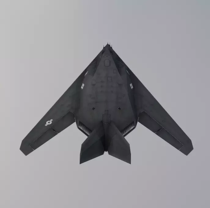 Lockheed F-117 Nighthawk  Stealth Attack Aircraft 3D Model Low-poly 3D model_6