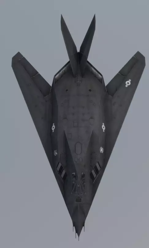 Lockheed F-117 Nighthawk  Stealth Attack Aircraft 3D Model Low-poly 3D model_7