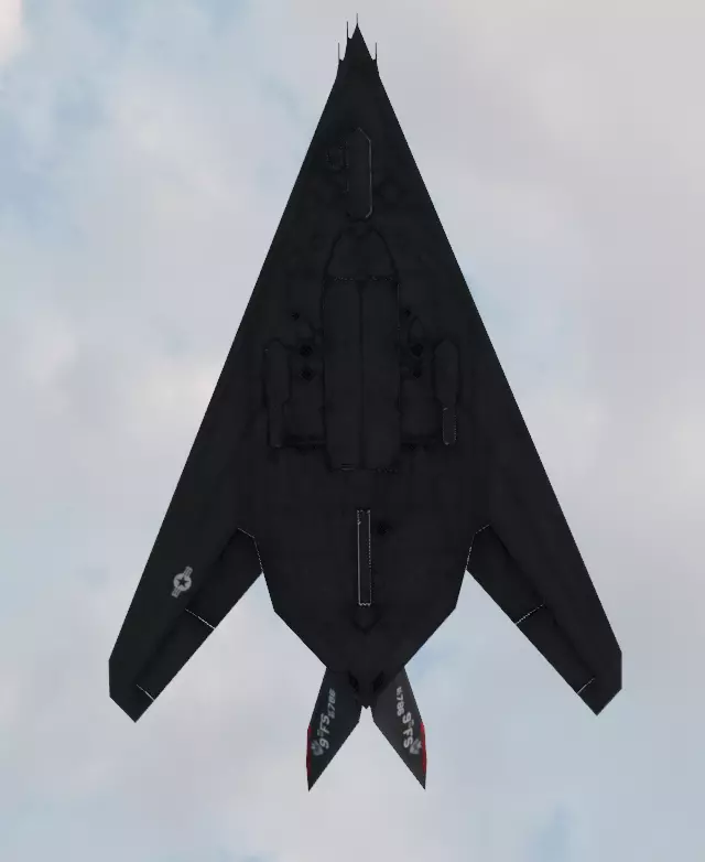 Lockheed F-117 Nighthawk  Stealth Attack Aircraft 3D Model Low-poly 3D model_8