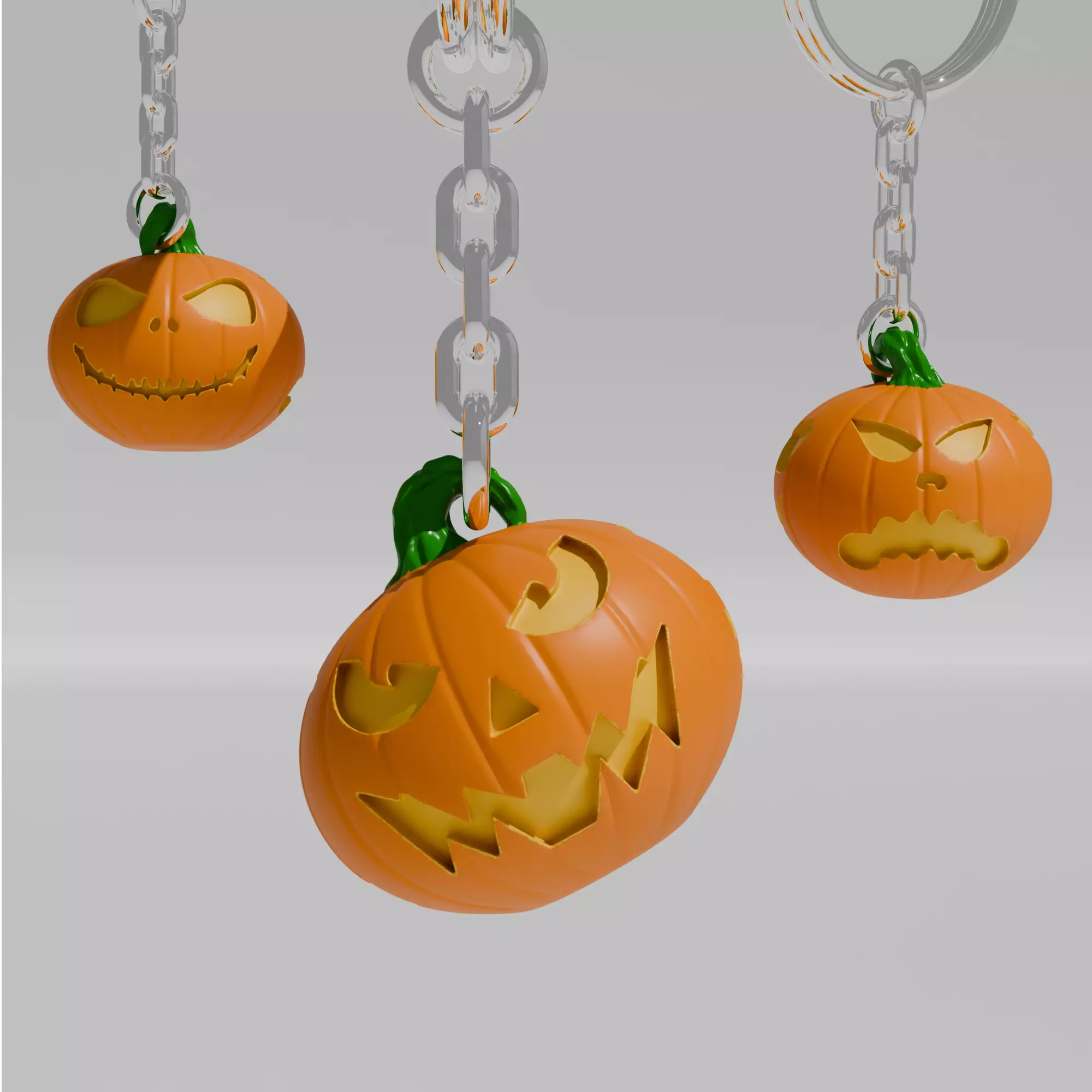 3 Face Pumpkin STL Halloween Jack-O-Lantern 3D Model 3D print model_5