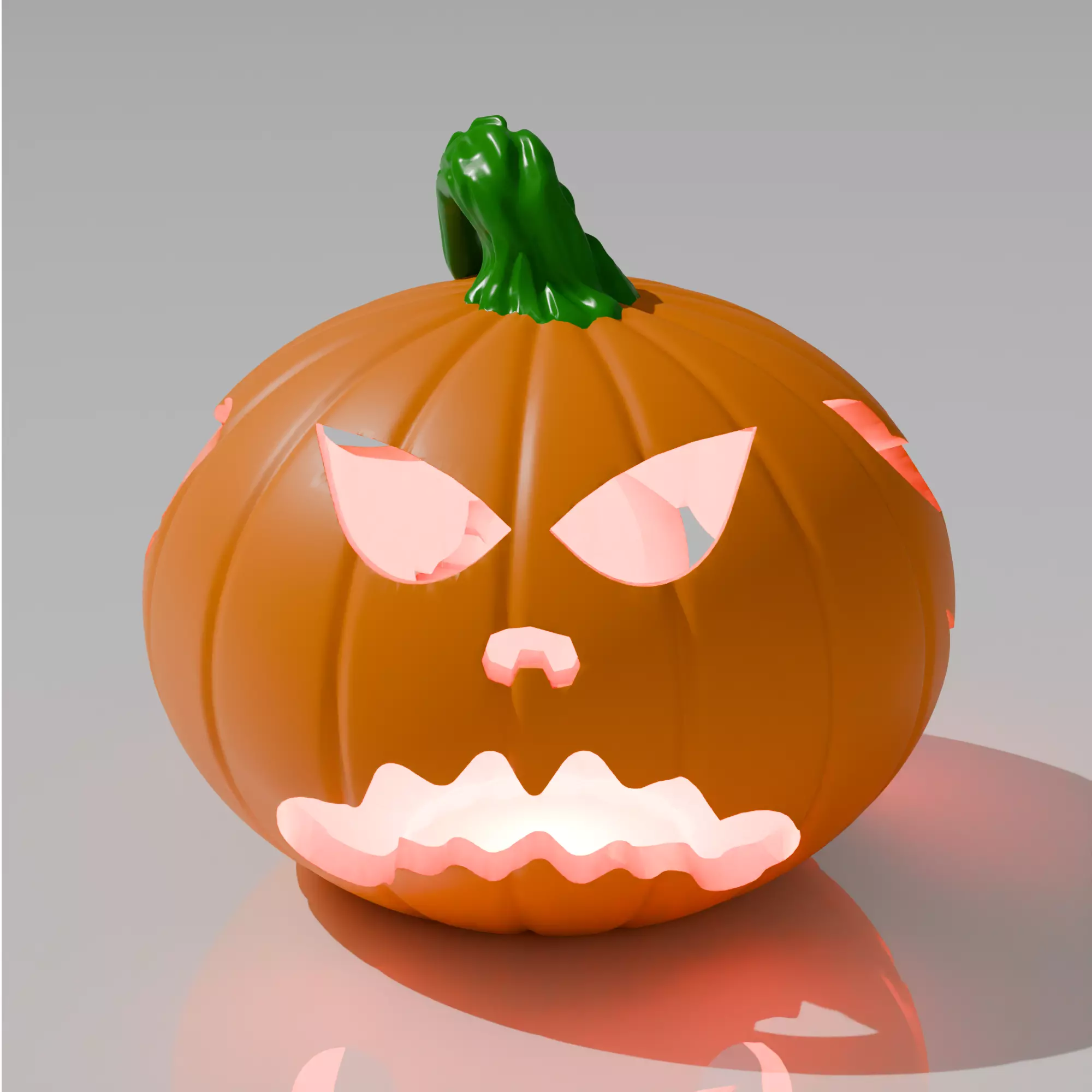 3 Face Pumpkin STL Halloween Jack-O-Lantern 3D Model 3D print model_4