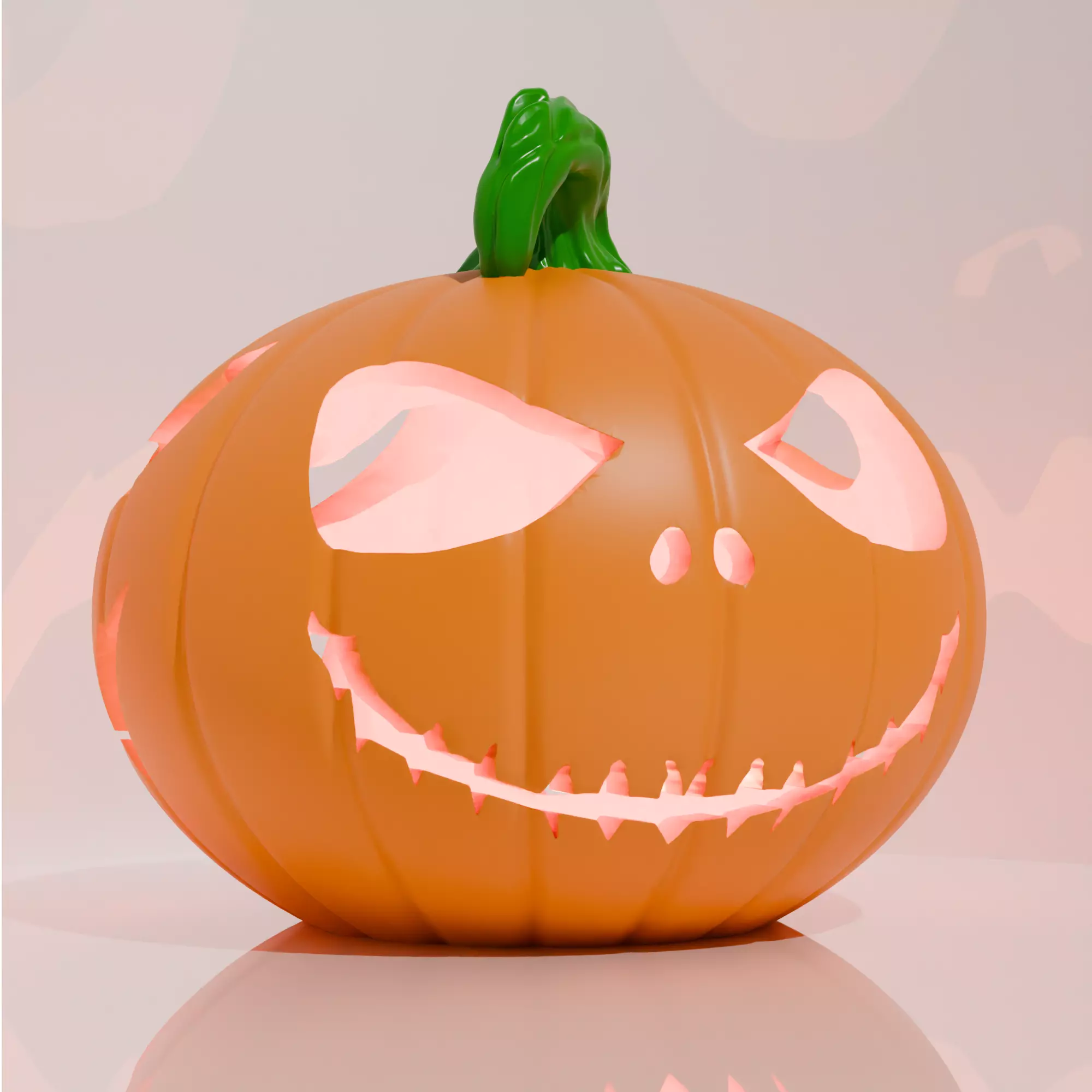 3 Face Pumpkin STL Halloween Jack-O-Lantern 3D Model 3D print model_2