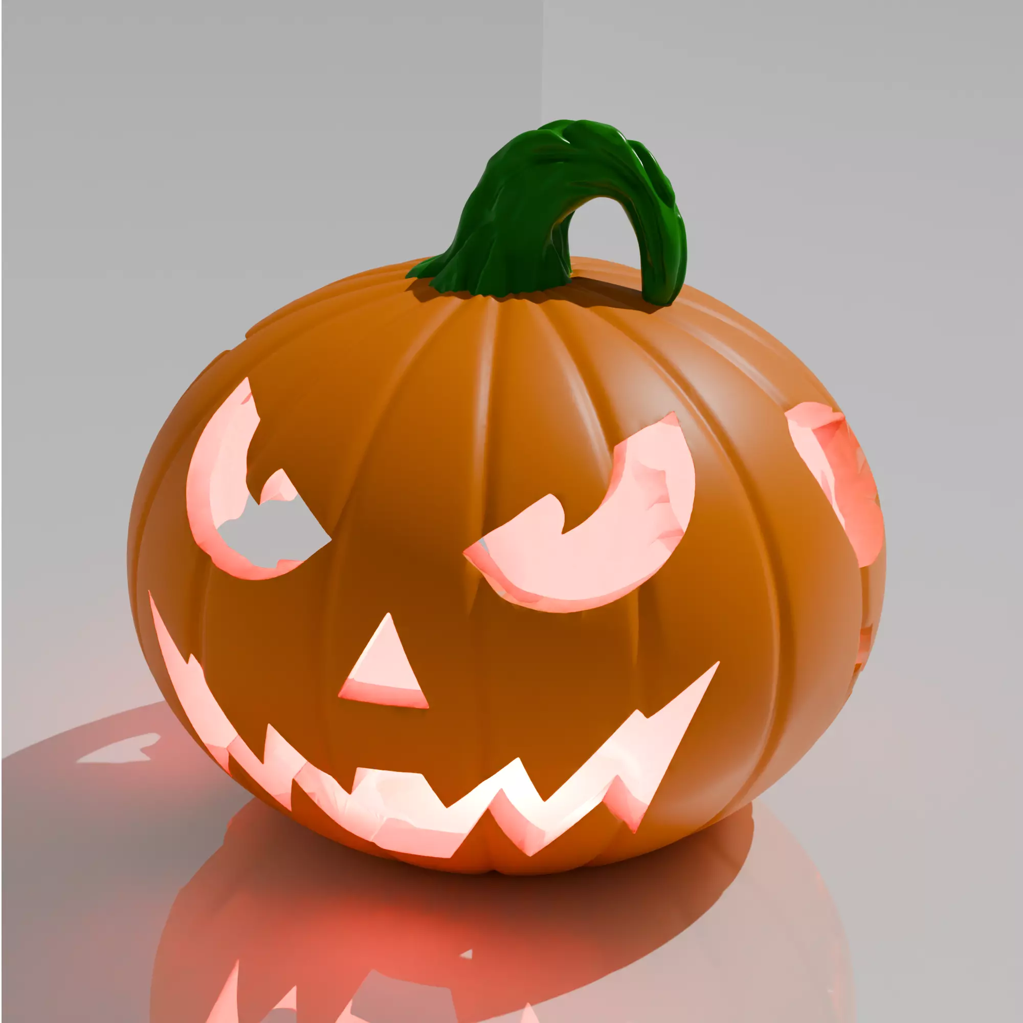 3 Face Pumpkin STL Halloween Jack-O-Lantern 3D Model 3D print model_3
