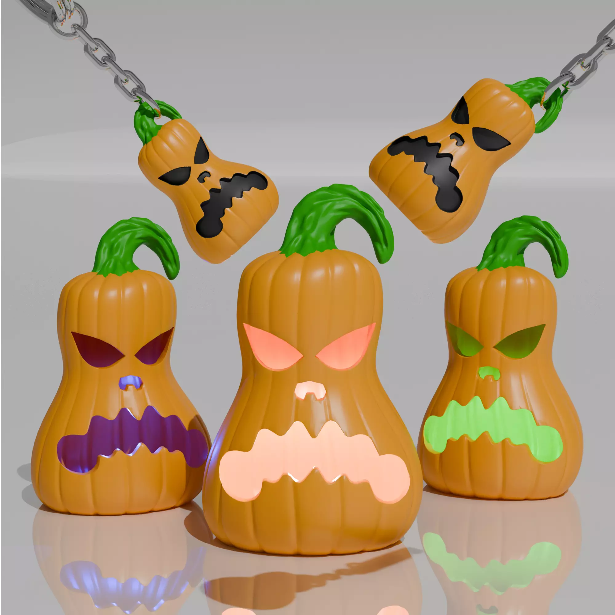 3D Halloween Pumpkin STL Bundle Jack-O-Lantern 3D print model_2